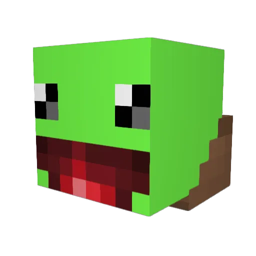 Frogman133 Minecraft avatar head, 3D render
