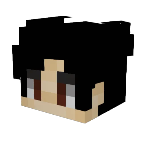 Frogmime Minecraft avatar head, 3D render