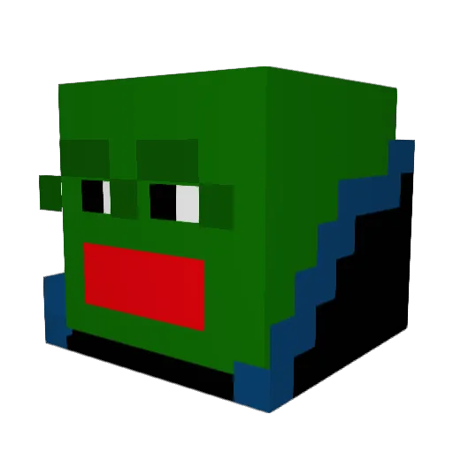 Frogslasher1 Minecraft avatar head, 3D render