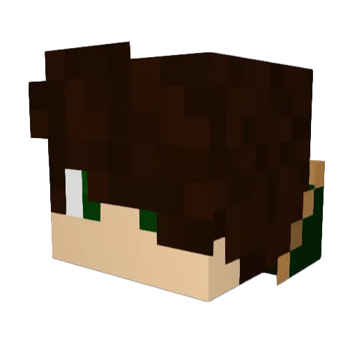 FrogsterZ Minecraft avatar head, 3D render