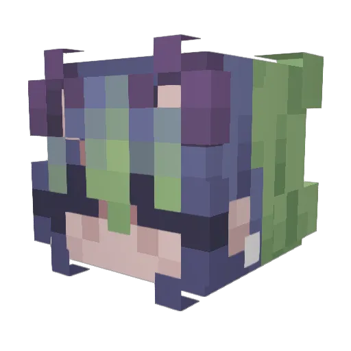 FrogxDust Minecraft avatar head, 3D render