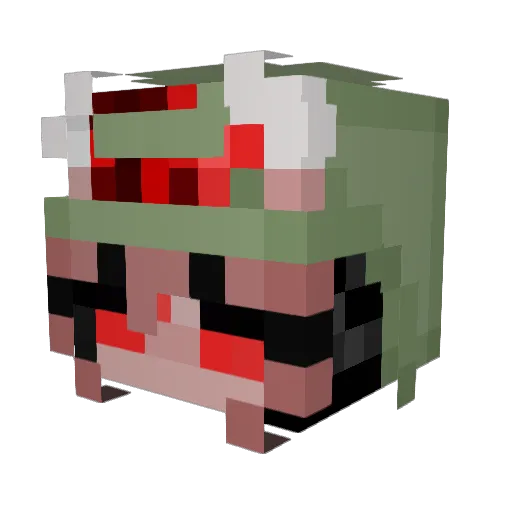 Frohlein Minecraft avatar head, 3D render