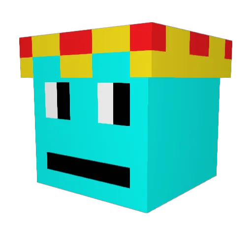 FrokieTheMan Minecraft avatar head, 3D render
