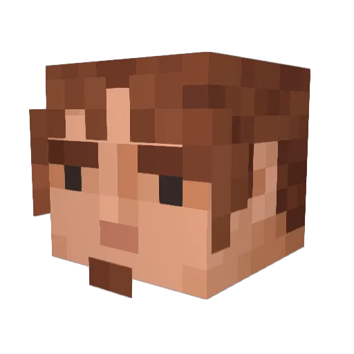 Frolik_s Minecraft avatar head, 3D render