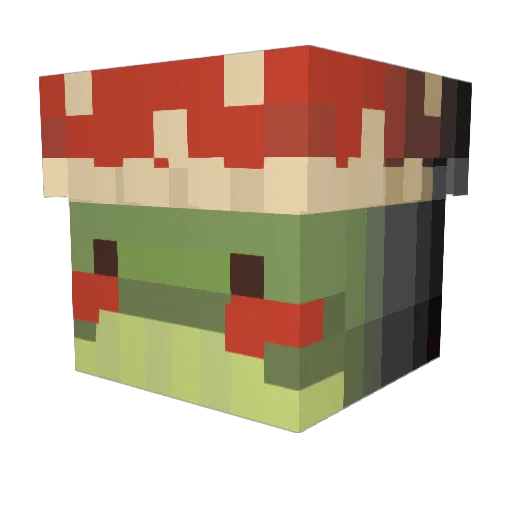 Fromgy Minecraft avatar head, 3D render