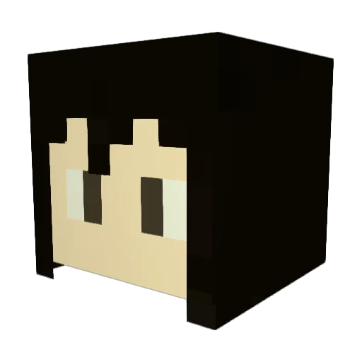 Fronberu07 Minecraft avatar head, 3D render