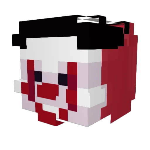 FrontMe Minecraft avatar head, 3D render
