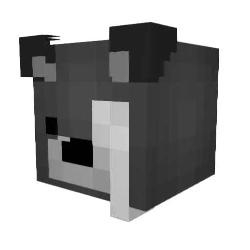 FrontMoose Minecraft avatar head, 3D render