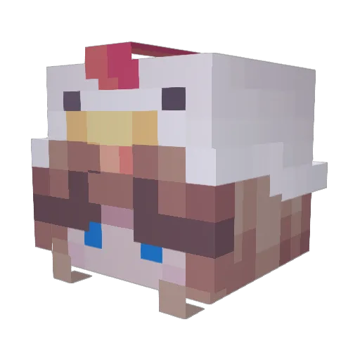 Frooppyy Minecraft avatar head, 3D render