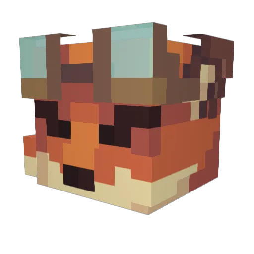 Fropsis Minecraft avatar head, 3D render