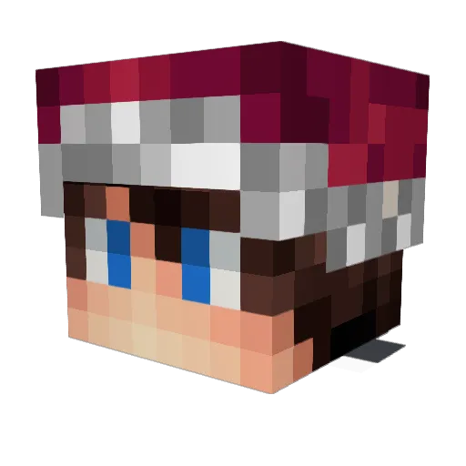 Fros7ik Minecraft avatar head, 3D render