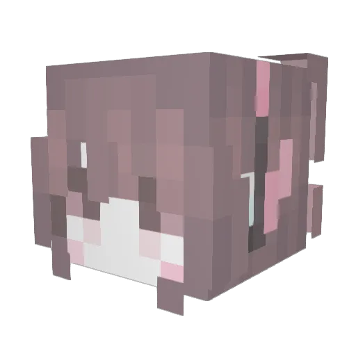Frosaurus Minecraft avatar head, 3D render