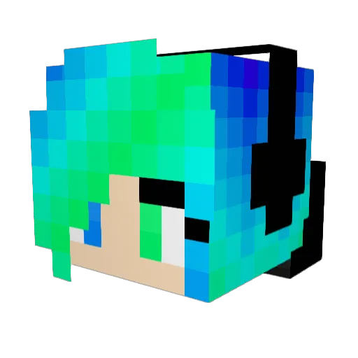 FroshaGaming Minecraft avatar head, 3D render