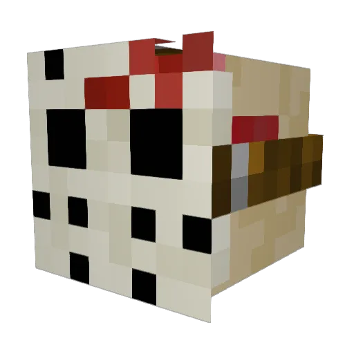 Frosker Minecraft avatar head, 3D render
