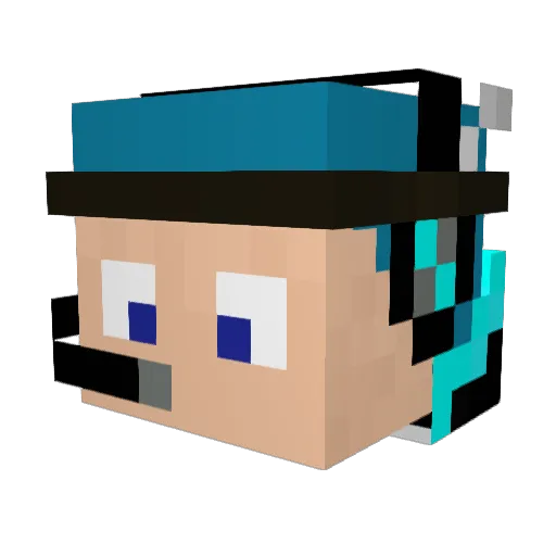 FrossBoss Minecraft avatar head, 3D render