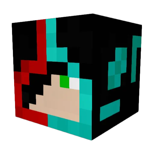 Frost4Fire Minecraft avatar head, 3D render