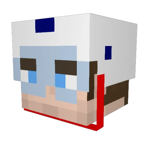 FrostBear71 Minecraft avatar head, 3D render