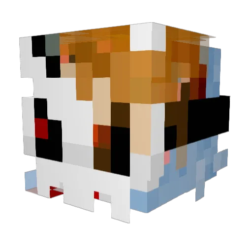 FrostBite1310 Minecraft avatar head, 3D render