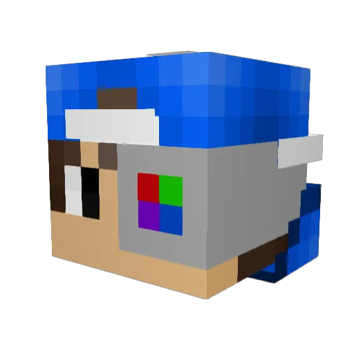 FrostBitePanda04 Minecraft avatar head, 3D render