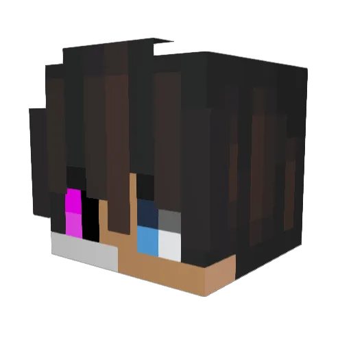 FrostBladze Minecraft avatar head, 3D render