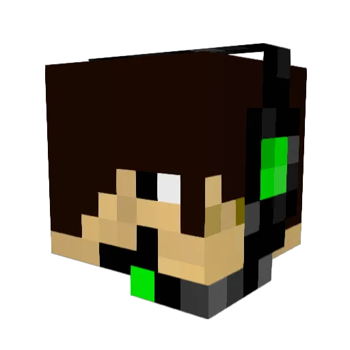 FrostByteGamer Minecraft avatar head, 3D render