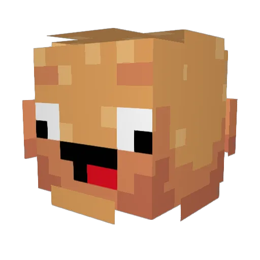 FrostDK36 Minecraft avatar head, 3D render