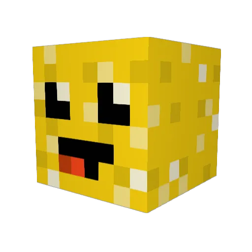 FrostFries Minecraft avatar head, 3D render