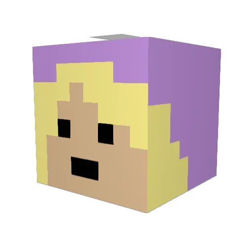 FrostFur1 Minecraft avatar head, 3D render