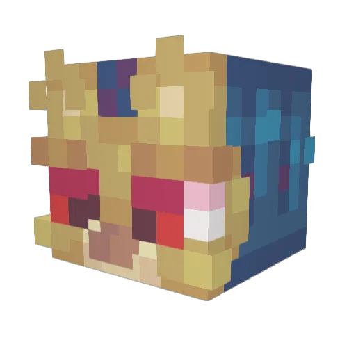 FrostGhost811 Minecraft avatar head, 3D render