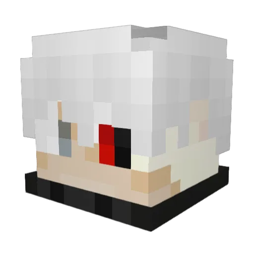 FrostHype Minecraft avatar head, 3D render