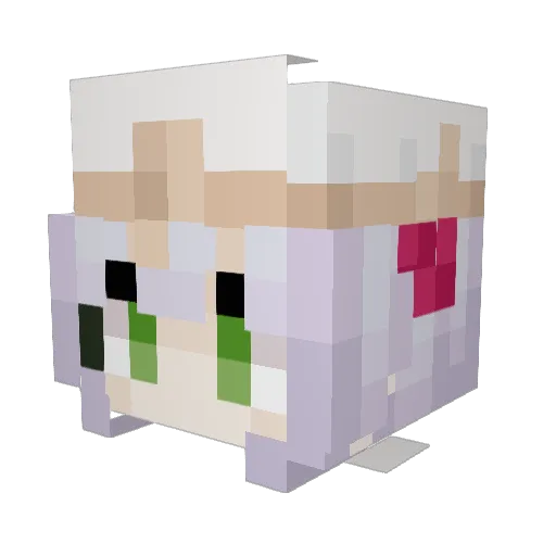 FrostIsAFlower Minecraft avatar head, 3D render
