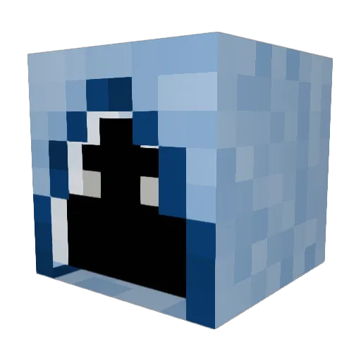 FrostMage7 Minecraft avatar head, 3D render