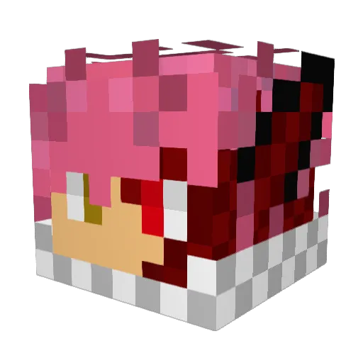 FrostMaya Minecraft avatar head, 3D render