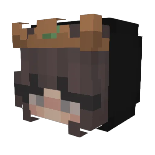 FrostSenpai Minecraft avatar head, 3D render