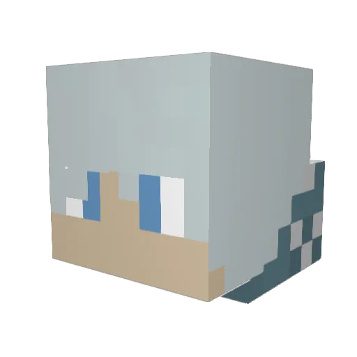FrostStrider Minecraft avatar head, 3D render