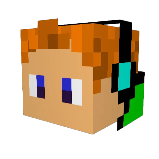 FrostTek Minecraft avatar head, 3D render