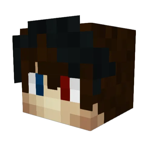 FrostXander Minecraft avatar head, 3D render