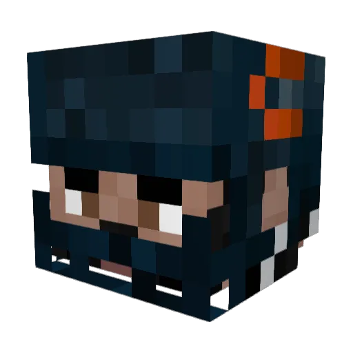 Frost_Porpus Minecraft avatar head, 3D render
