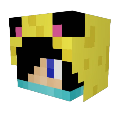 Frost_i Minecraft avatar head, 3D render