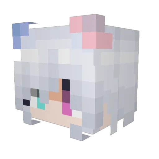 Frost_wolfshuang Minecraft avatar head, 3D render