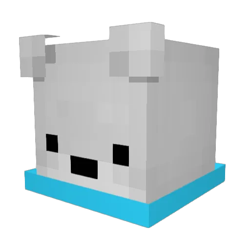 Frostahh Minecraft avatar head, 3D render