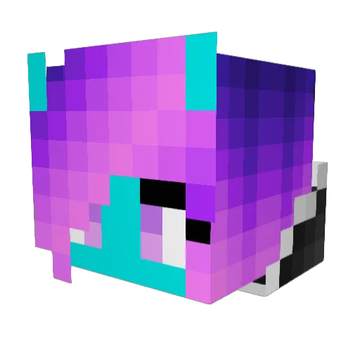 Frostalot Minecraft avatar head, 3D render