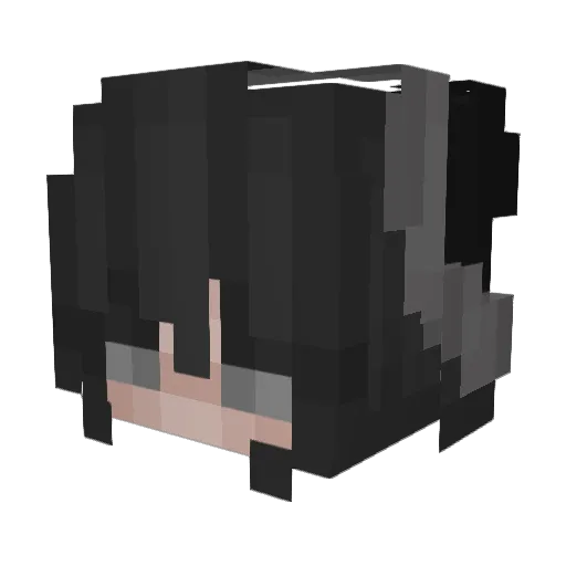 Frostbiiten Minecraft avatar head, 3D render
