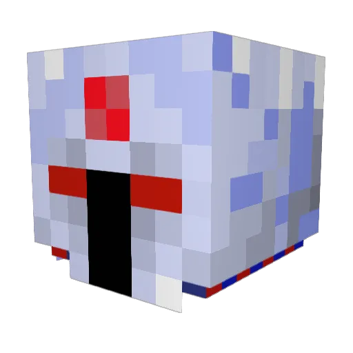 FrostbiteFox Minecraft avatar head, 3D render