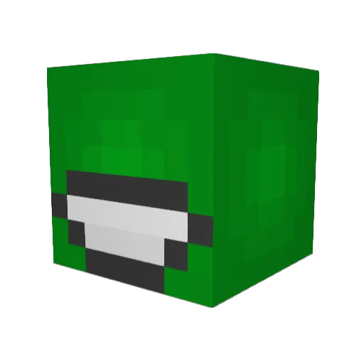 Frostbitten Minecraft avatar head, 3D render