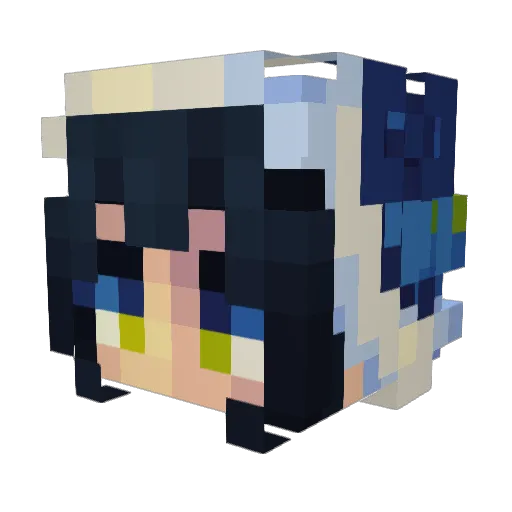 Frostbyte640 Minecraft avatar head, 3D render