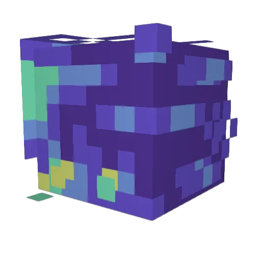 FrostedBlue2 Minecraft avatar head, 3D render