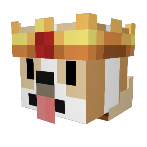FrostedLizard Minecraft avatar head, 3D render