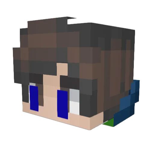 FrostedMetal Minecraft avatar head, 3D render
