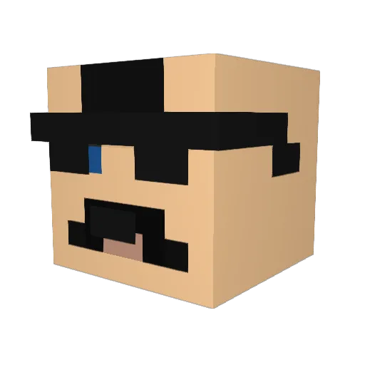 FrostedPotato22 Minecraft avatar head, 3D render